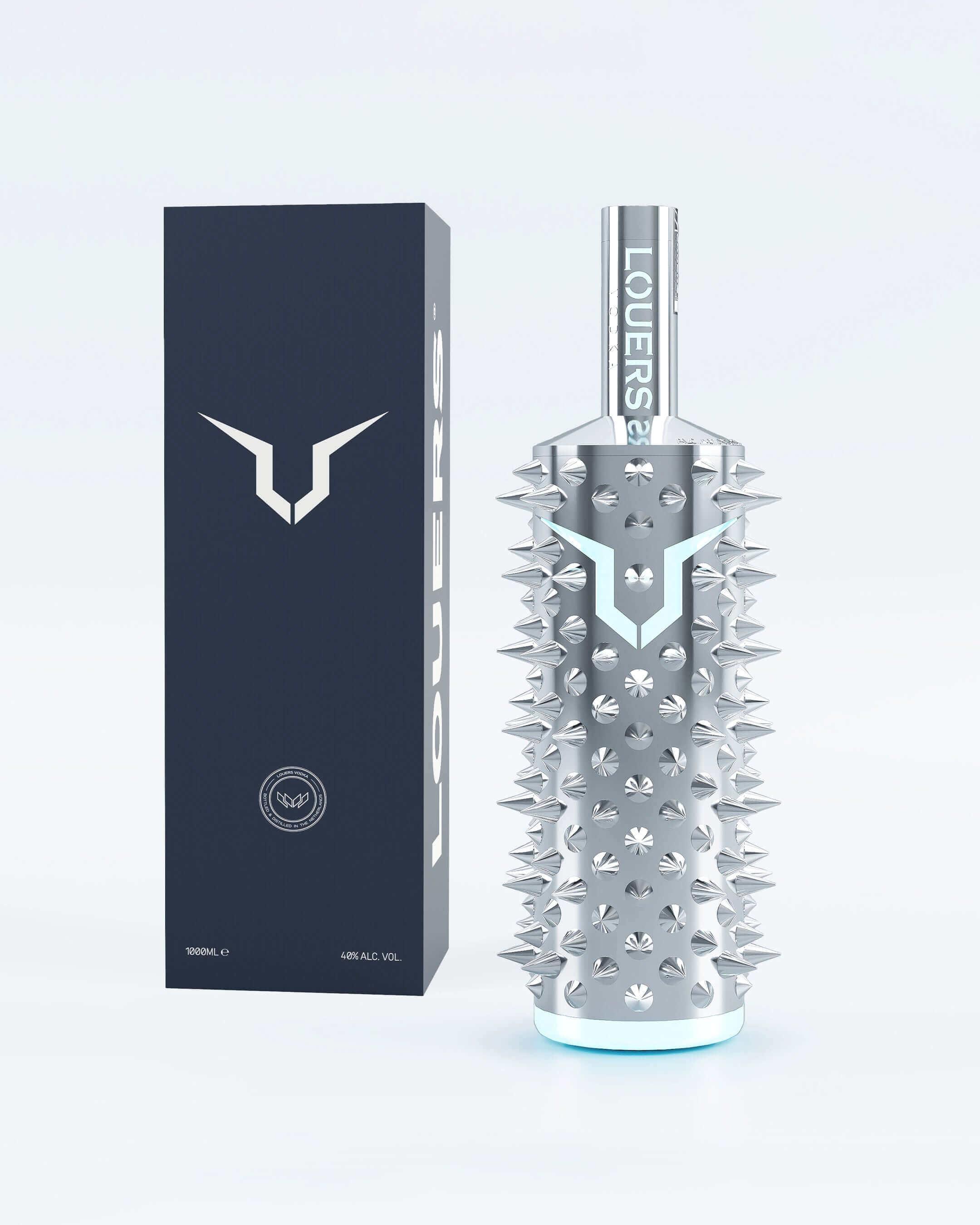 LOUERS vodka luminous bottle with cardboard giftbox